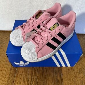 Adidas Womens Size 8.5 Superstar Messi Inter Miami CF JR1520 Pink Black Shoes